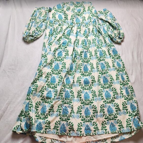 New women's Plus 3X Anthropologie x Let Me Be long sleeve printed midi dress - Picture 5 of 12